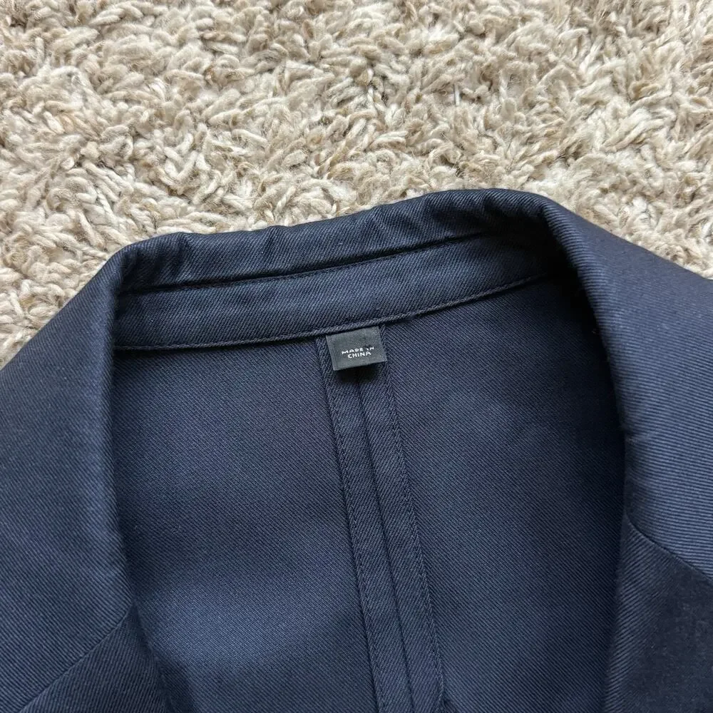 J. Crew Ludlow Legacy Blazer American Woolen Co. Navy Blue Suit Jacket Size 38S